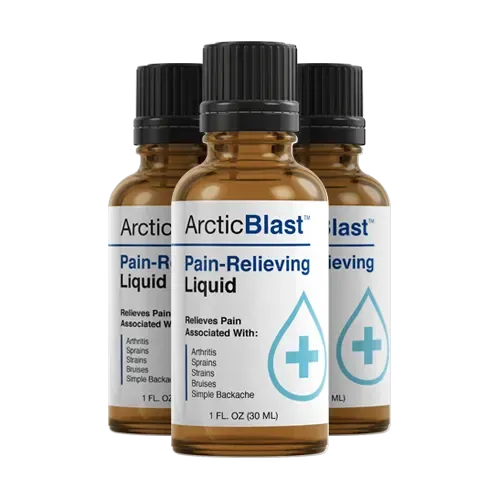Multiple bottles of Arctic Blast™ topical formula displayed together